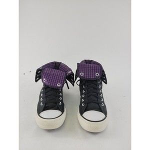 Converse All Star Chuck Taylor 8in Tall Calf High BLACK/ Purple WOMENS  9